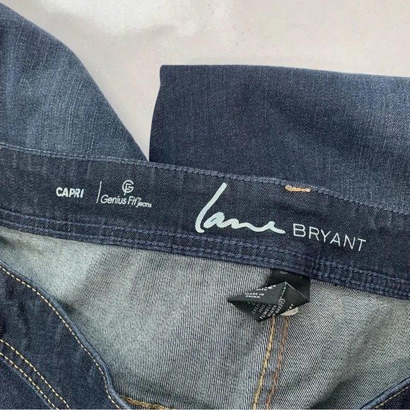 Lane Bryant Denim Capri 24  Blue Genius Fit Straight Casual‎ Travel Work Western - Picture 11 of 11